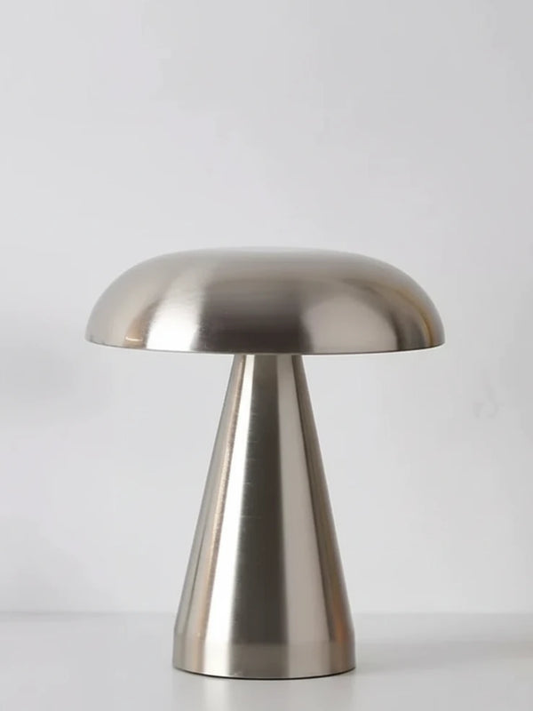 Retro mushroom touch lamp glowing