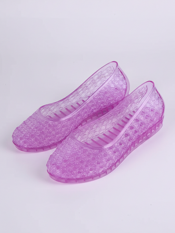 Round Toe Ballet Flat Jelly Sandals