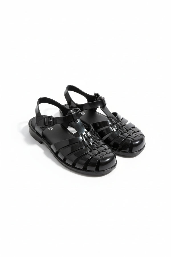 Black Jelly Sandals