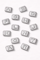 Silver Letters Italian Charms