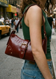 Studded Buckle Shoulder Bag