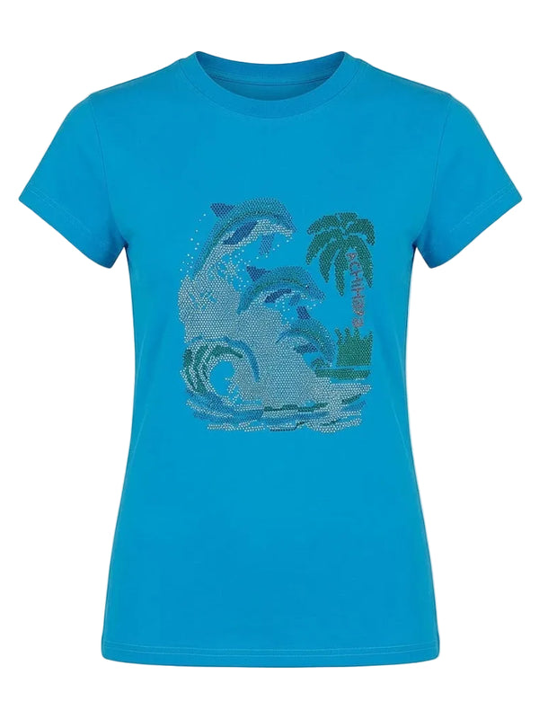 Dolphin Rhinestone Tee — alternate view