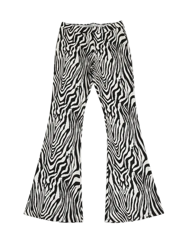 Zebra Print Wide Leg Pants — alternate view