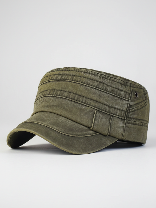Flat Top Military Cap — alternate view