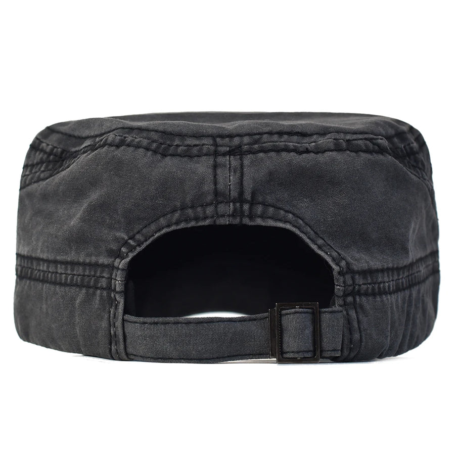 Flat top military cap on model - view 20