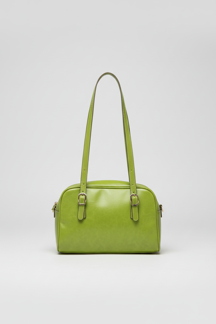 Green two handle bowler shoulder bag - alternate view
