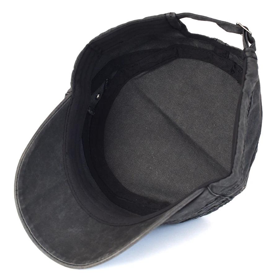 Flat top military cap on model - view 22