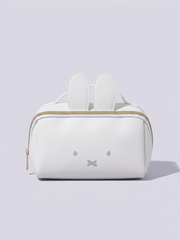 Miffy makeup bag open showing interior