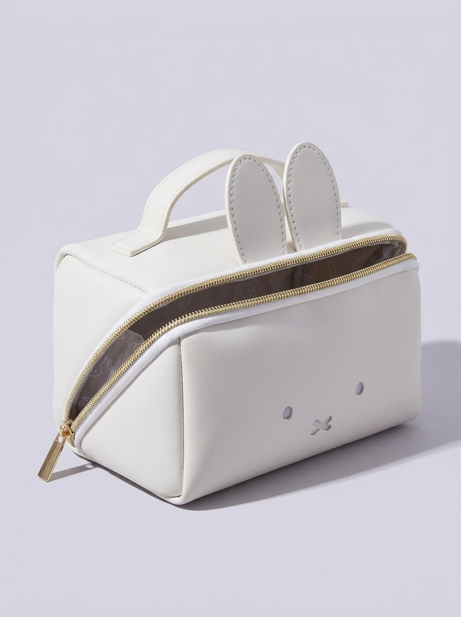 Miffy makeup bag open showing interior - detail shot