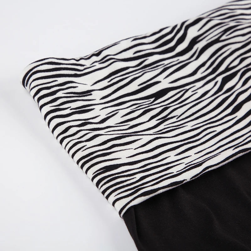 Low rise zebra print shorts on model - alternate view