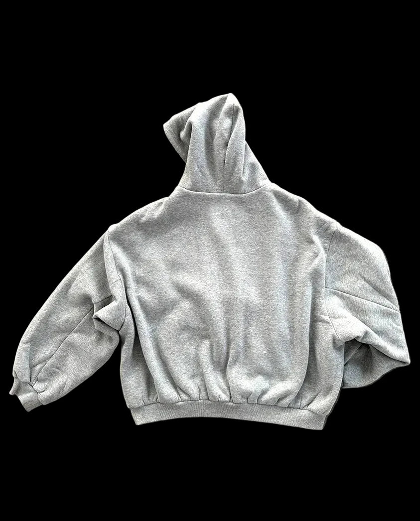 Reversible plaid zip hoodie on model - view 5