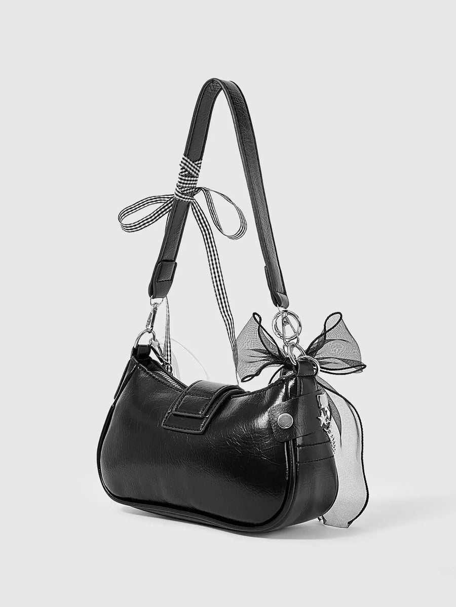 Maximalist embellished Y2K shoulder bag - styling view