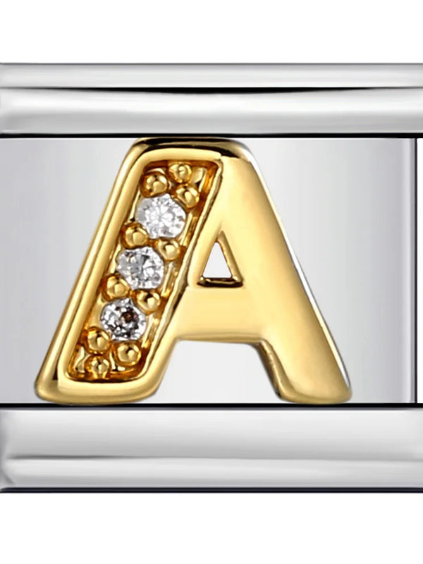 Mixed Metal Alphabet Charms — alternate view