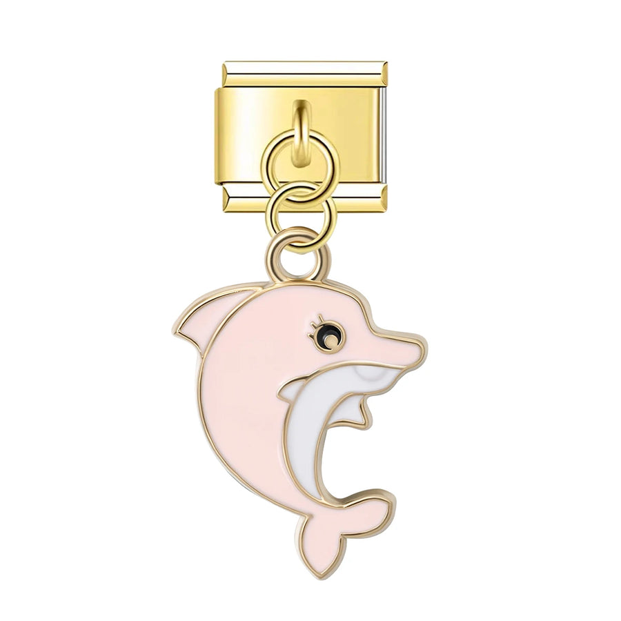 Enamel dangle Italian charm bracelet charm - view 8