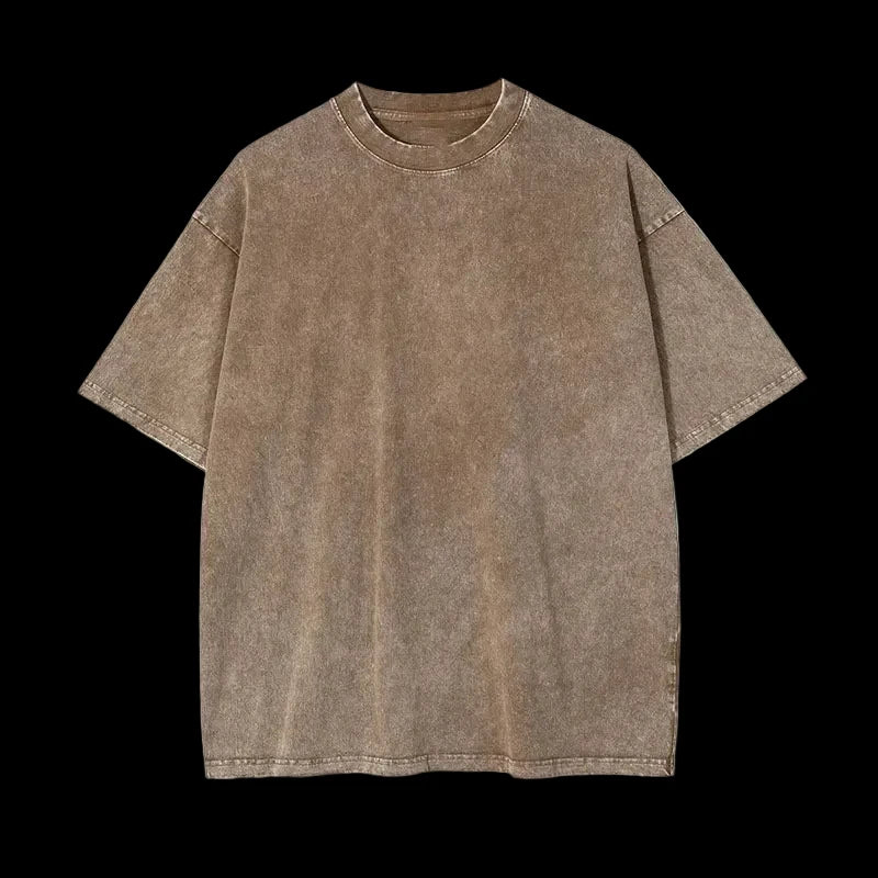 Oversized acid wash graphic t-shirt on model - view 7