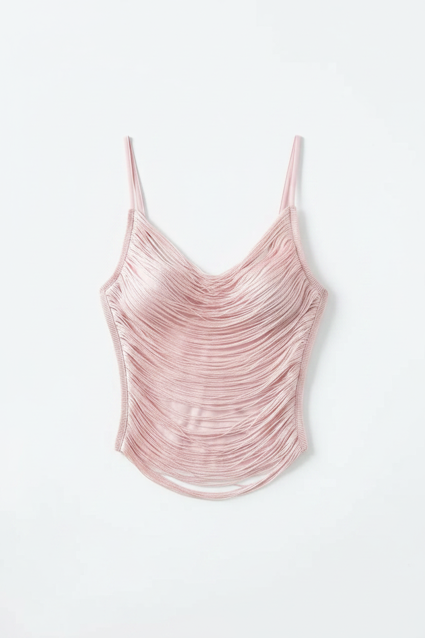 Fringe Tassel Halter Crop Top