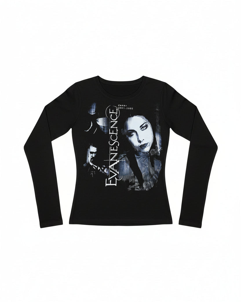 Evanescence graphic long sleeve shirt on model - alternate view