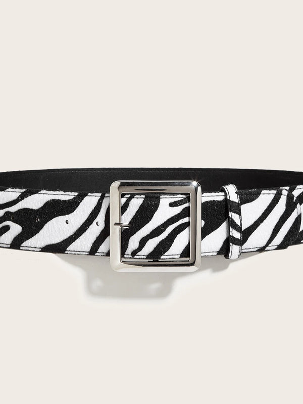 Zebra Print Belt — alternate view