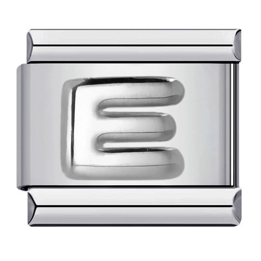 Silver letter Italian charm on bracelet - view 12