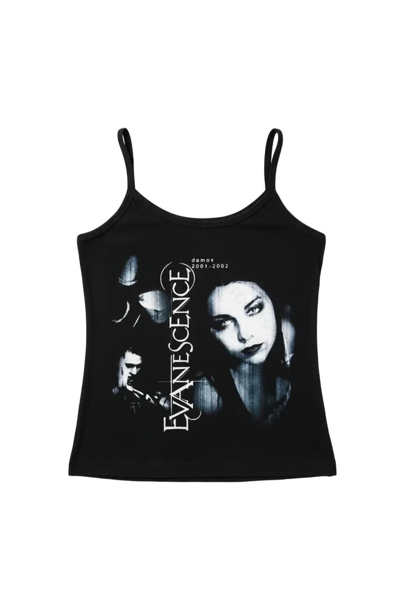 Evanescence graphic cami top on model - alternate view