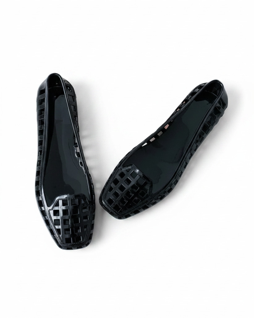 Square Toe Crystal Jelly Sandals