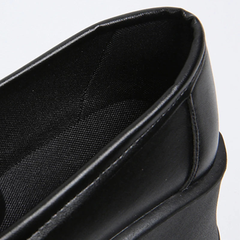 Platform penny loafers on feet - view 6