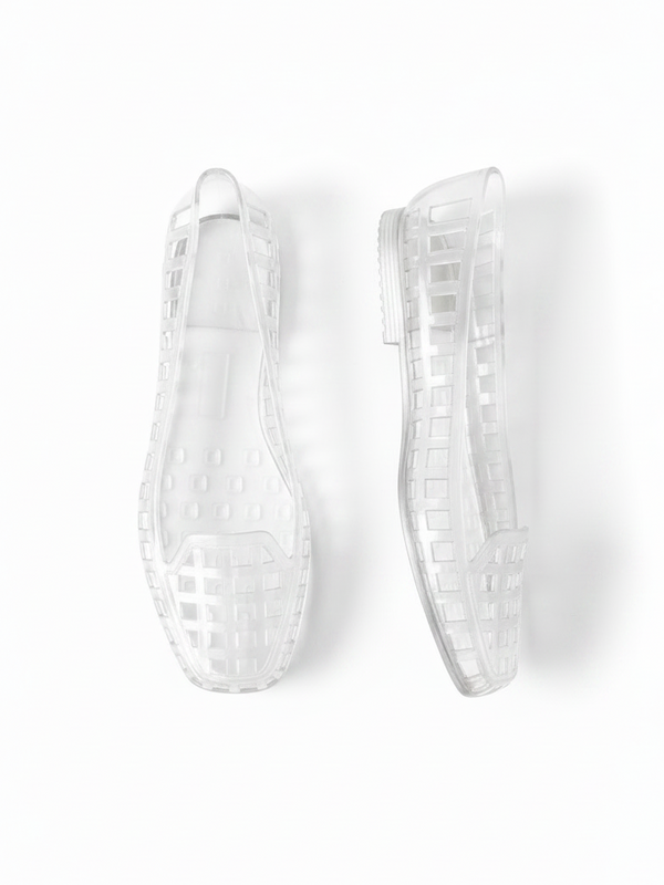 Square Toe Crystal Jelly Sandals — alternate view