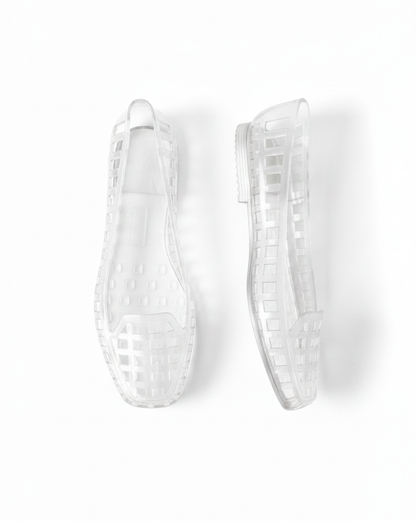Square Toe Crystal Jelly Sandals