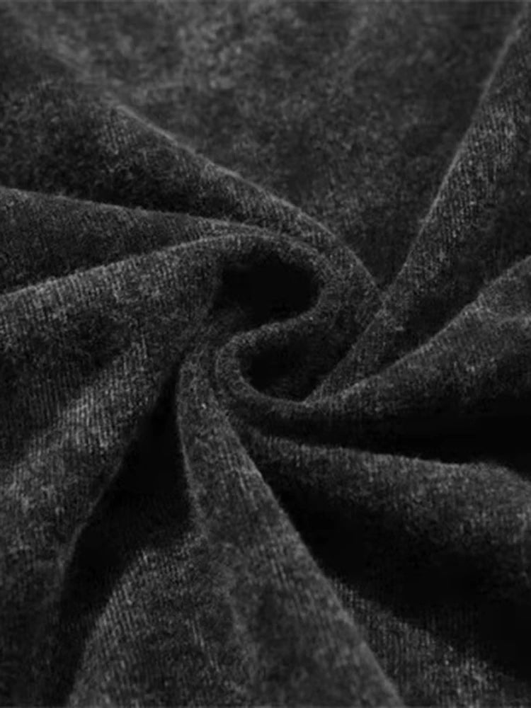 Oversized acid wash graphic t-shirt on model - detail shot