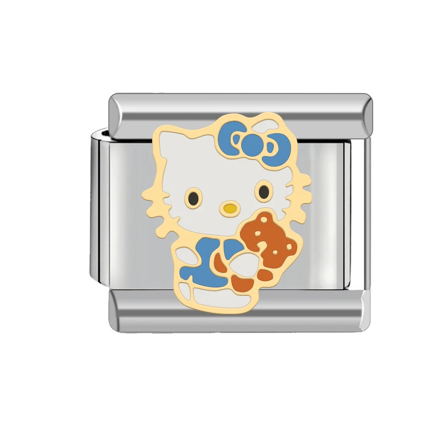 Hello Kitty Italian charm collection on bracelet - detail shot