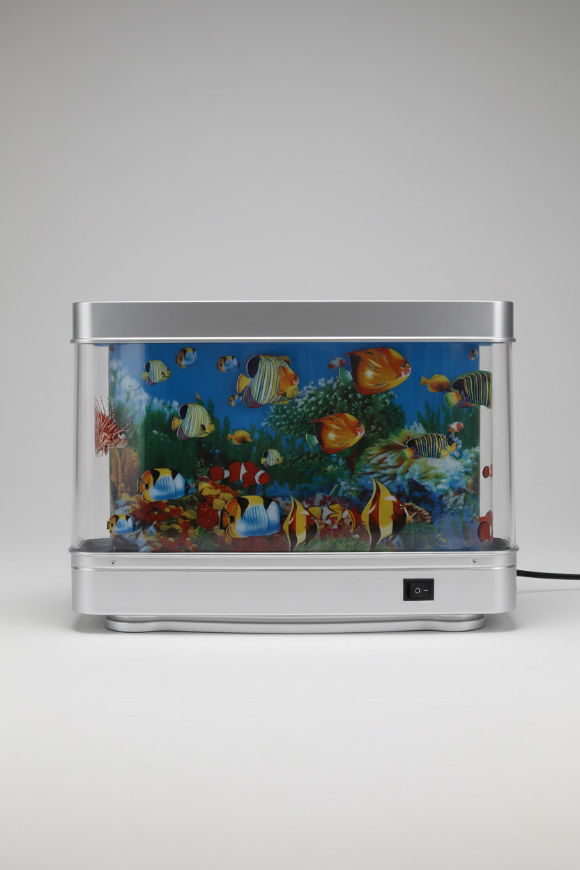 Nostalgic fish tank LED lamp glowing