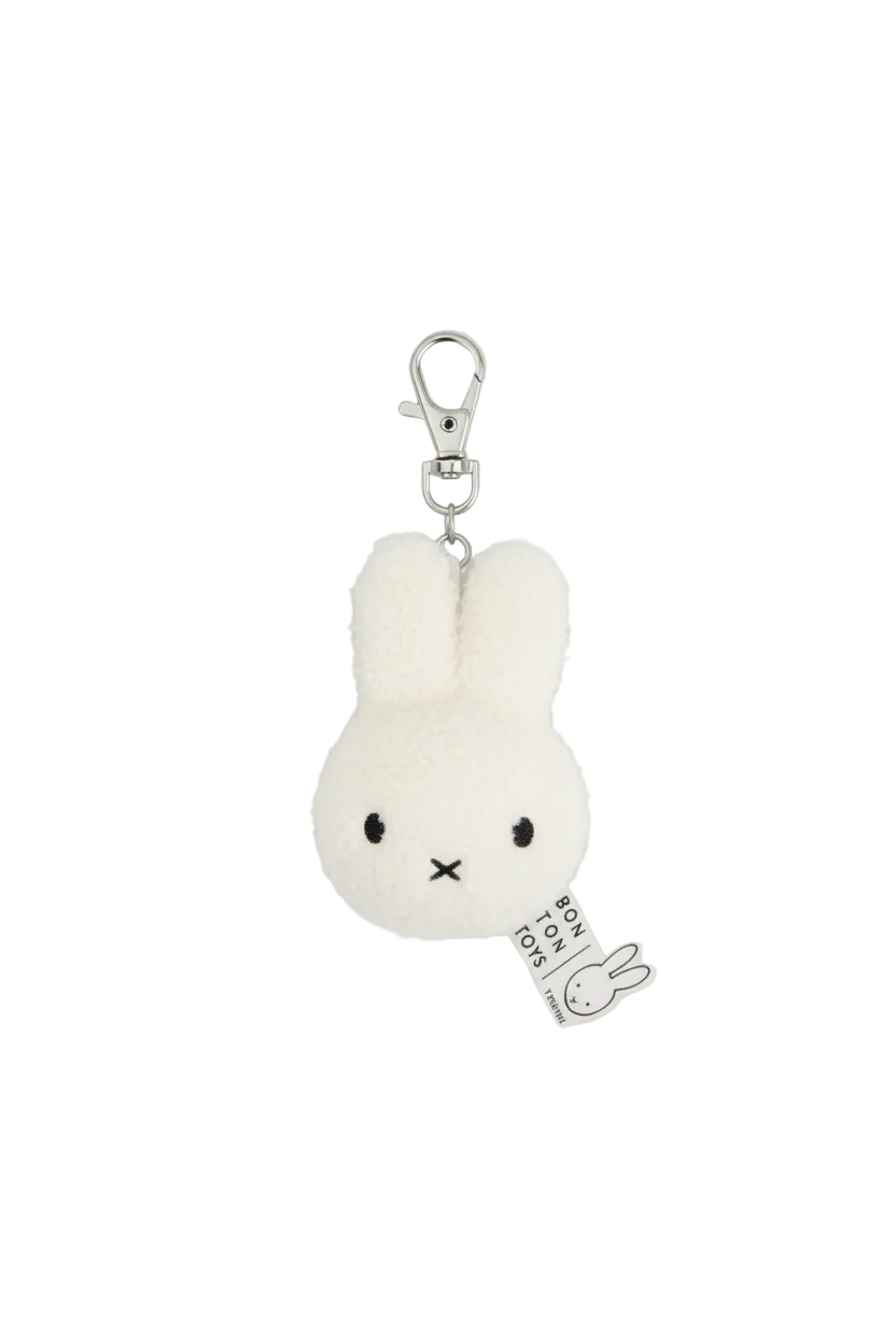 Miffy head plush bag charm on bag - alternate view