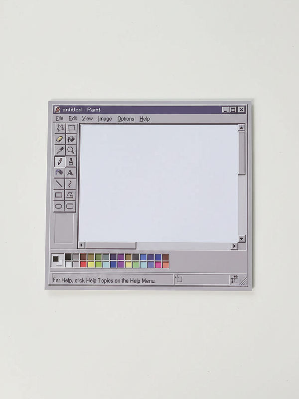 MS Paint style nostalgic computer sticky notes