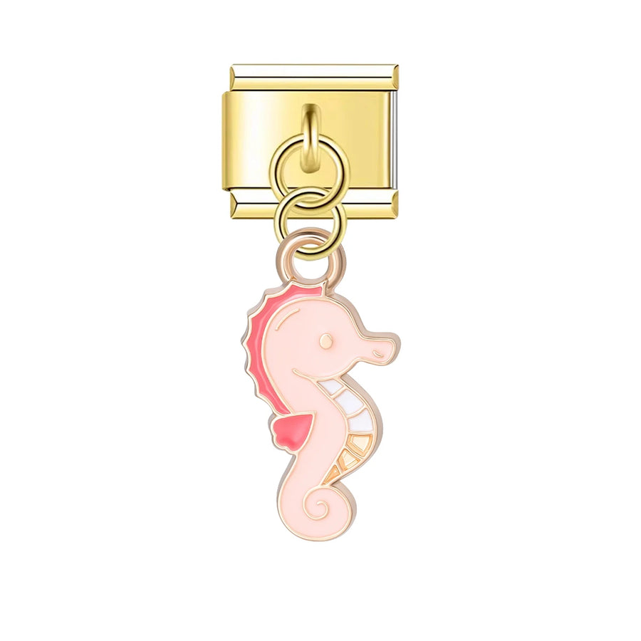 Enamel dangle Italian charm bracelet charm - view 18
