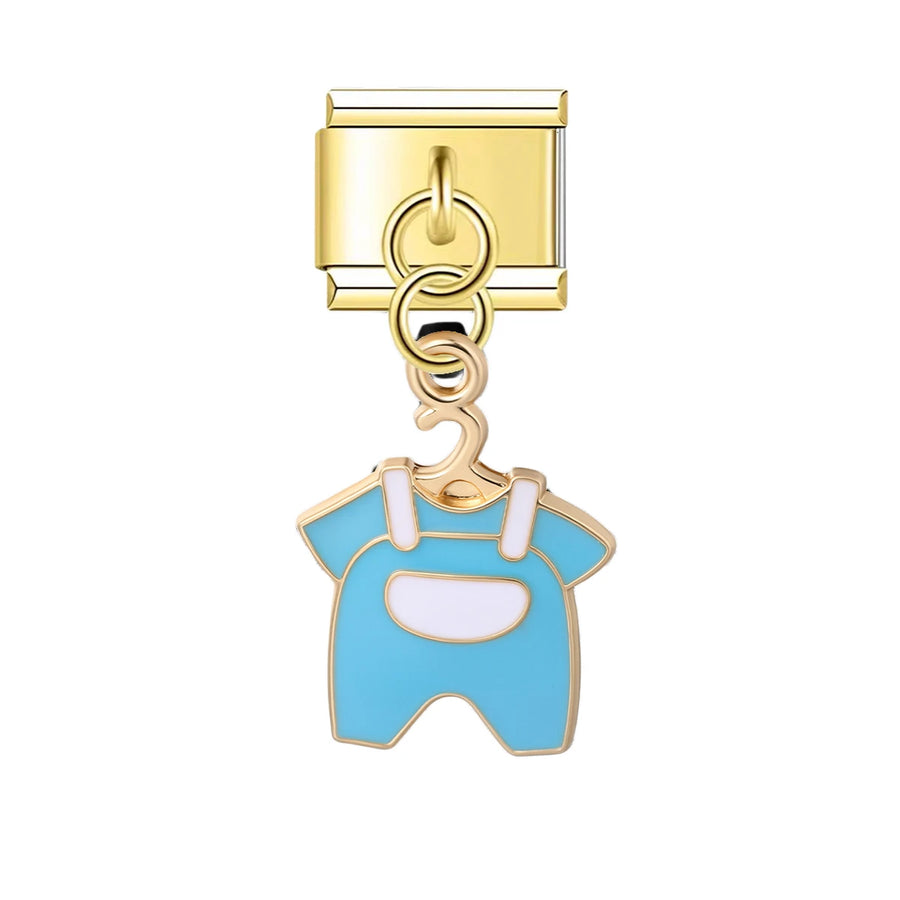 Enamel dangle Italian charm bracelet charm - view 15