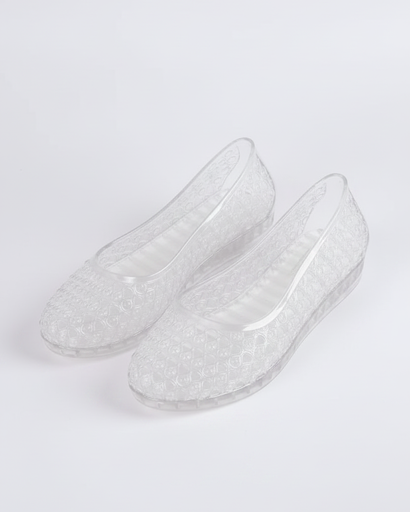 Round Toe Ballet Flat Jelly Sandals
