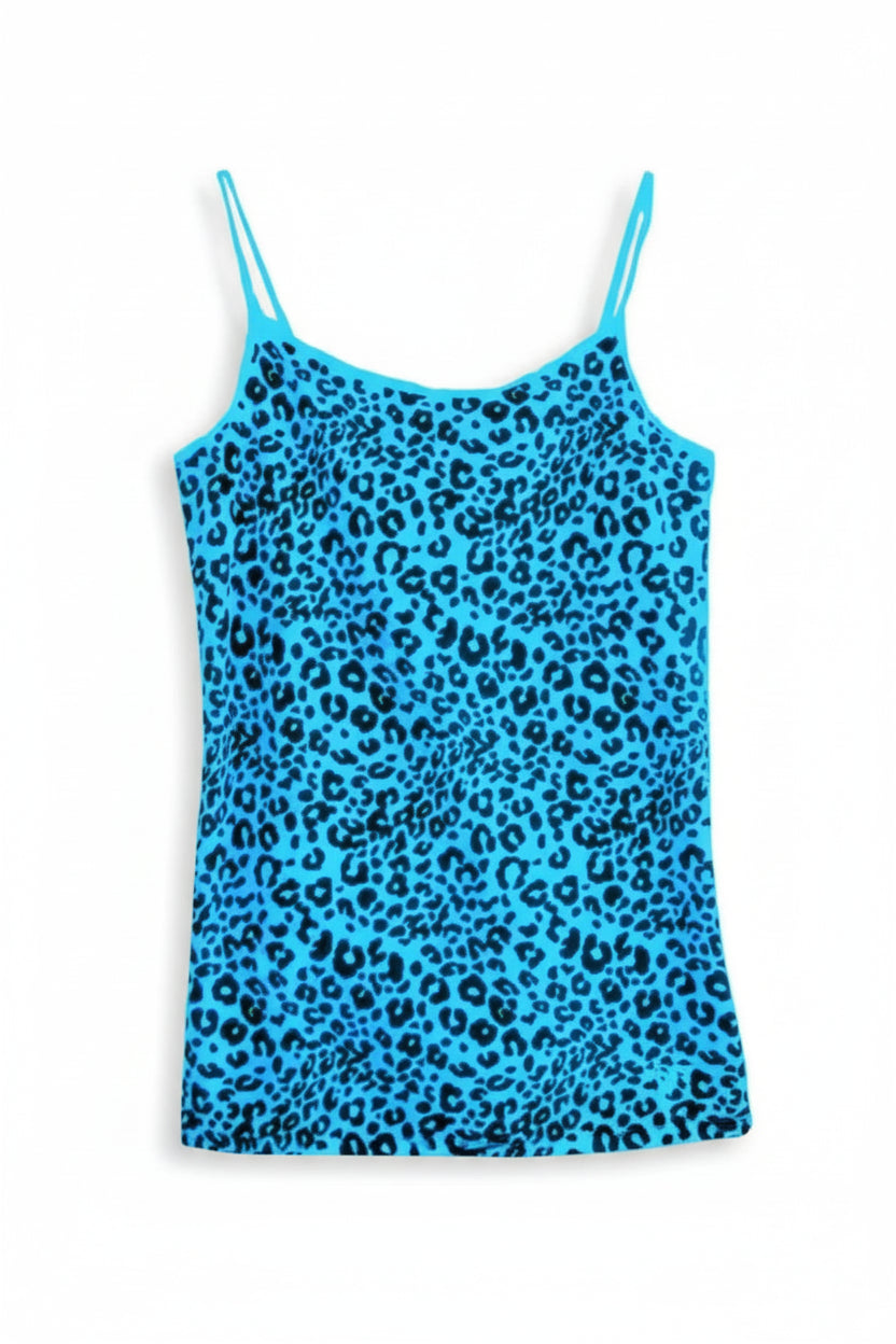 Colorful Leopard Print Cami Tank Top