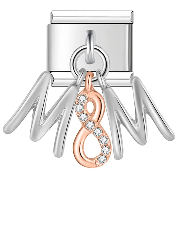 Dangling Rhinestone Italian Charms — alternate view