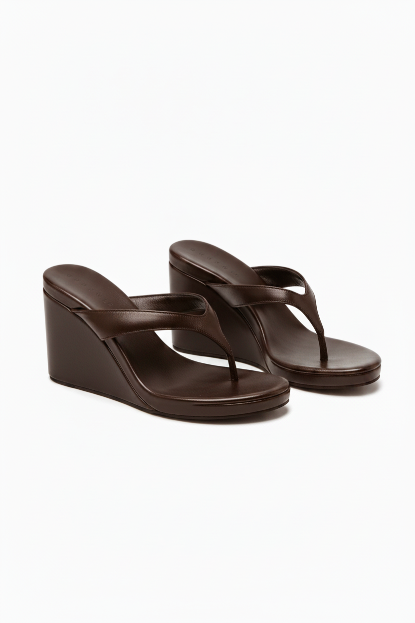 Wedge Heel Thong Sandals