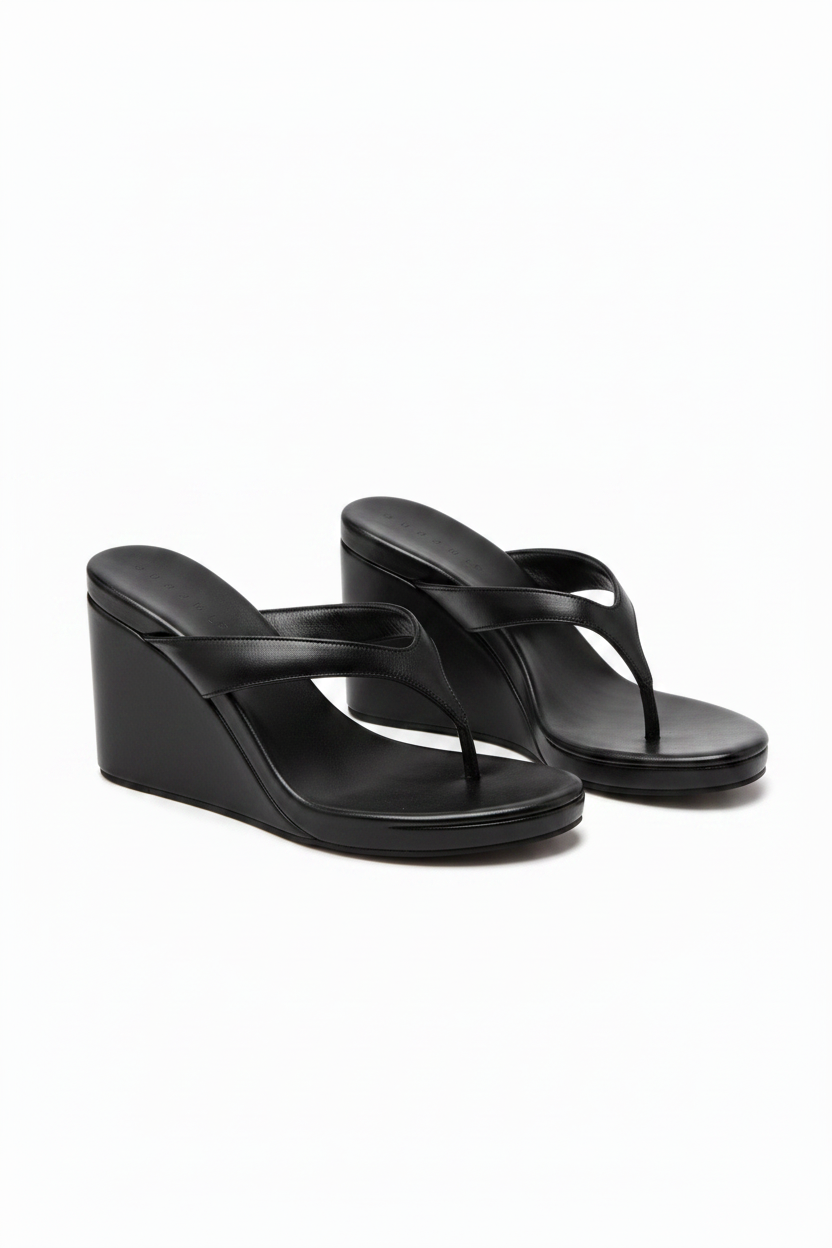 Wedge Heel Thong Sandals