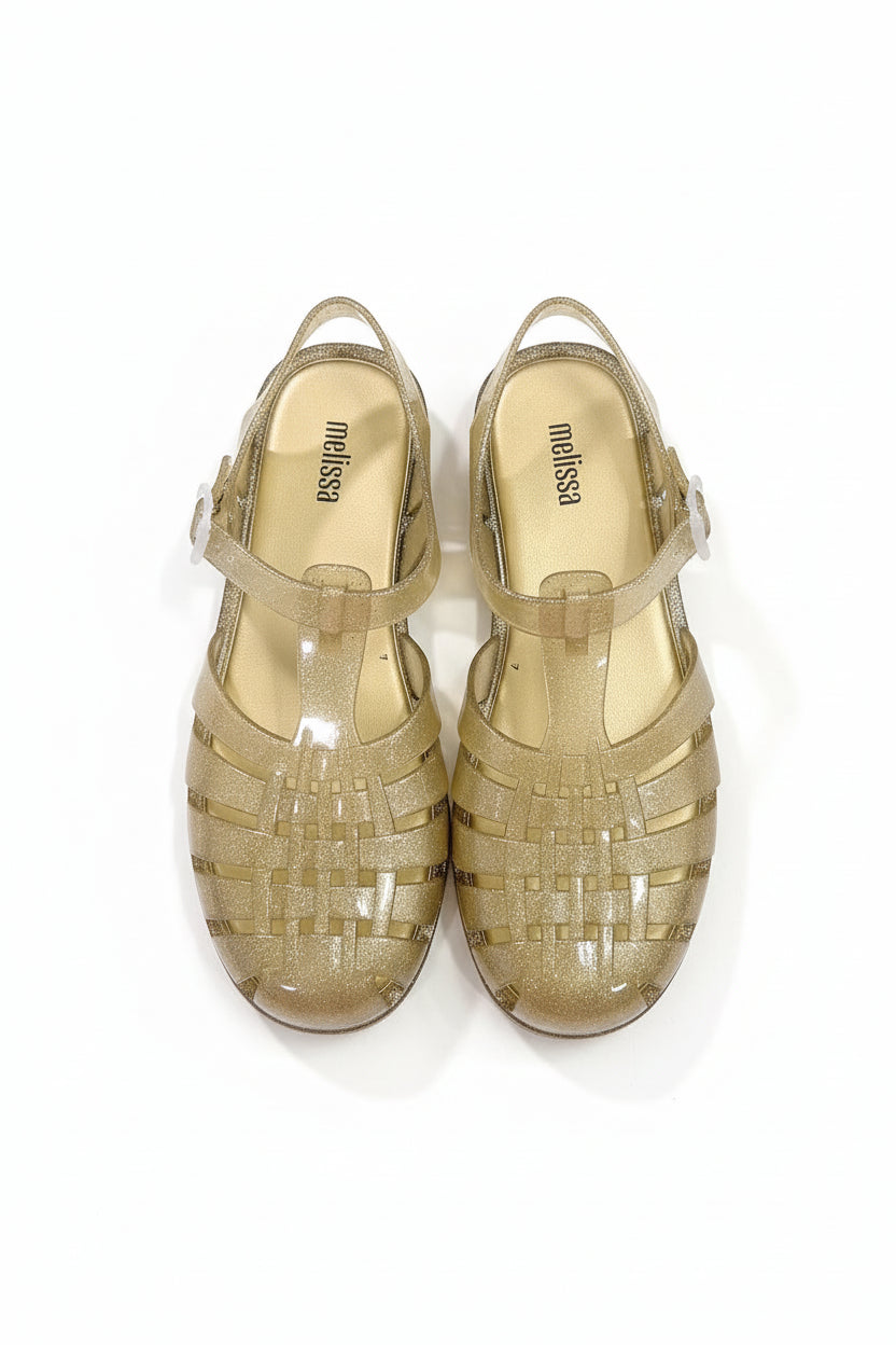Gold Jelly Sandals
