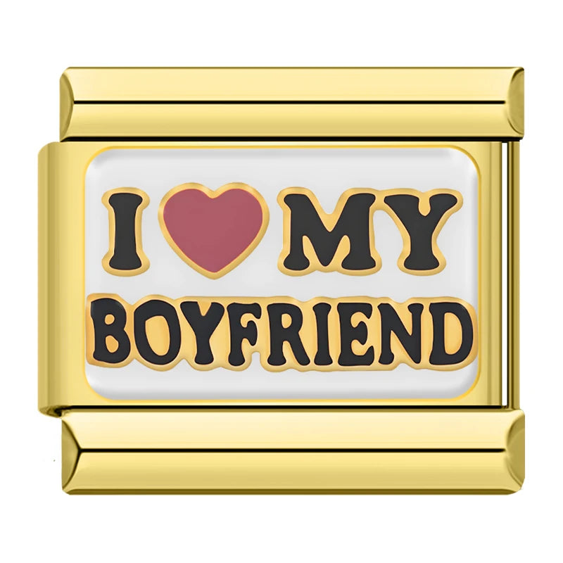 I love BF GF enamel Italian charm - detail shot