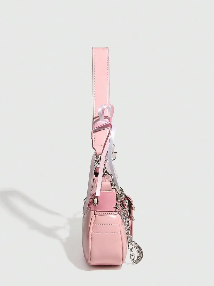 Maximalist embellished Y2K shoulder bag - view 12