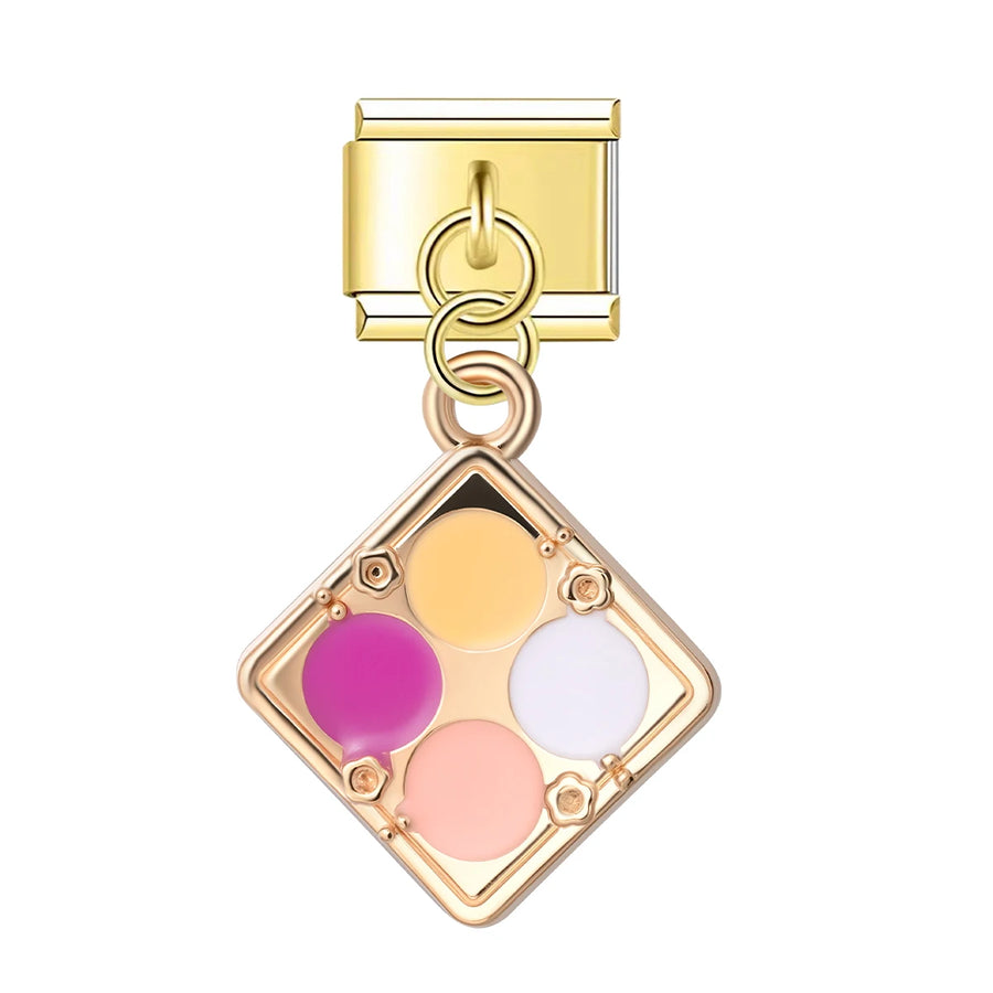 Enamel dangle Italian charm bracelet charm - view 17