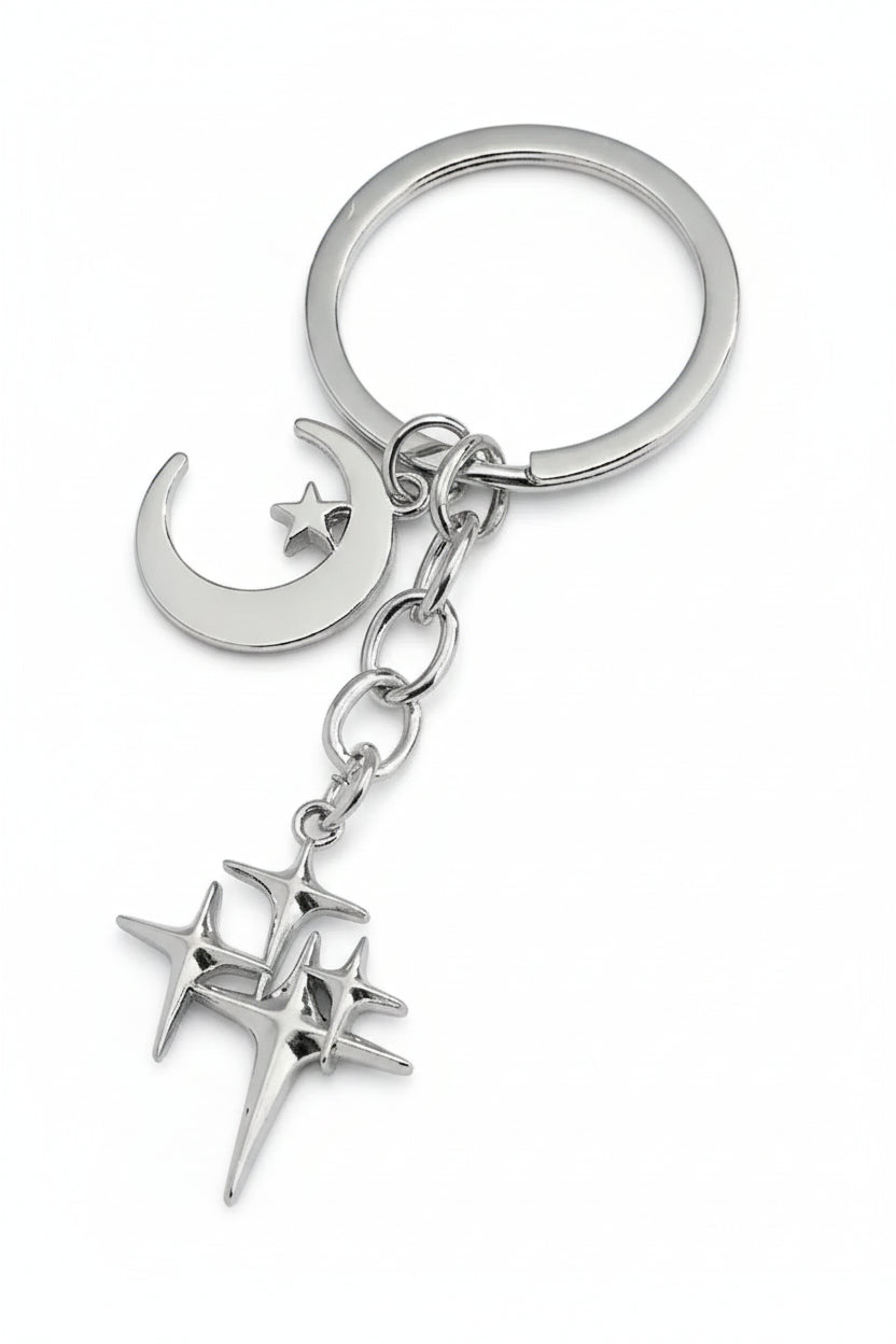Star moon metal keychain - view 16