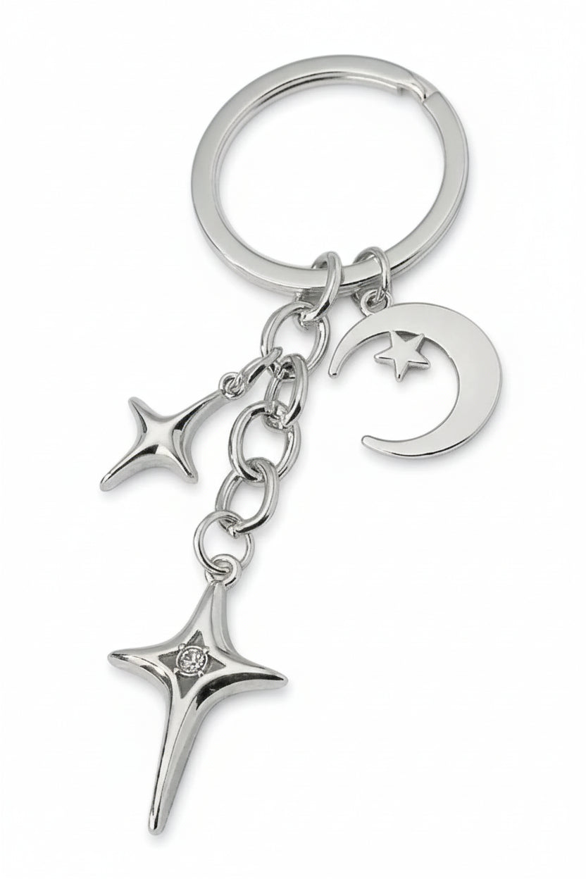 Star moon metal keychain - view 12