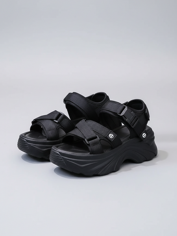 Wave Molded Platform Sandals — alternate view