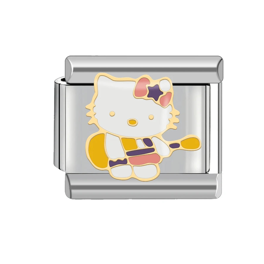 Hello Kitty Italian charm collection on bracelet - alternate view