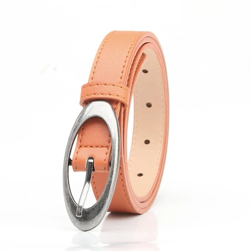Oval buckle belt flat lay - view 5