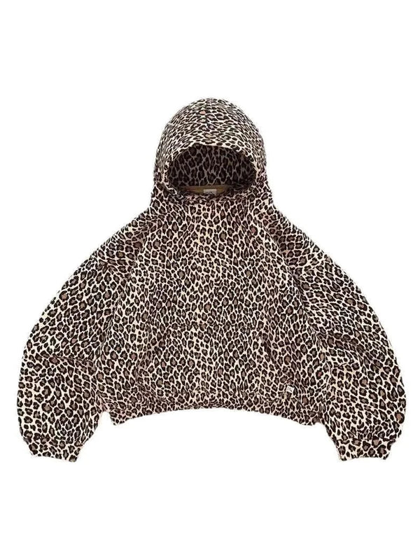 Leopard Print Boxy Hoodie — alternate view